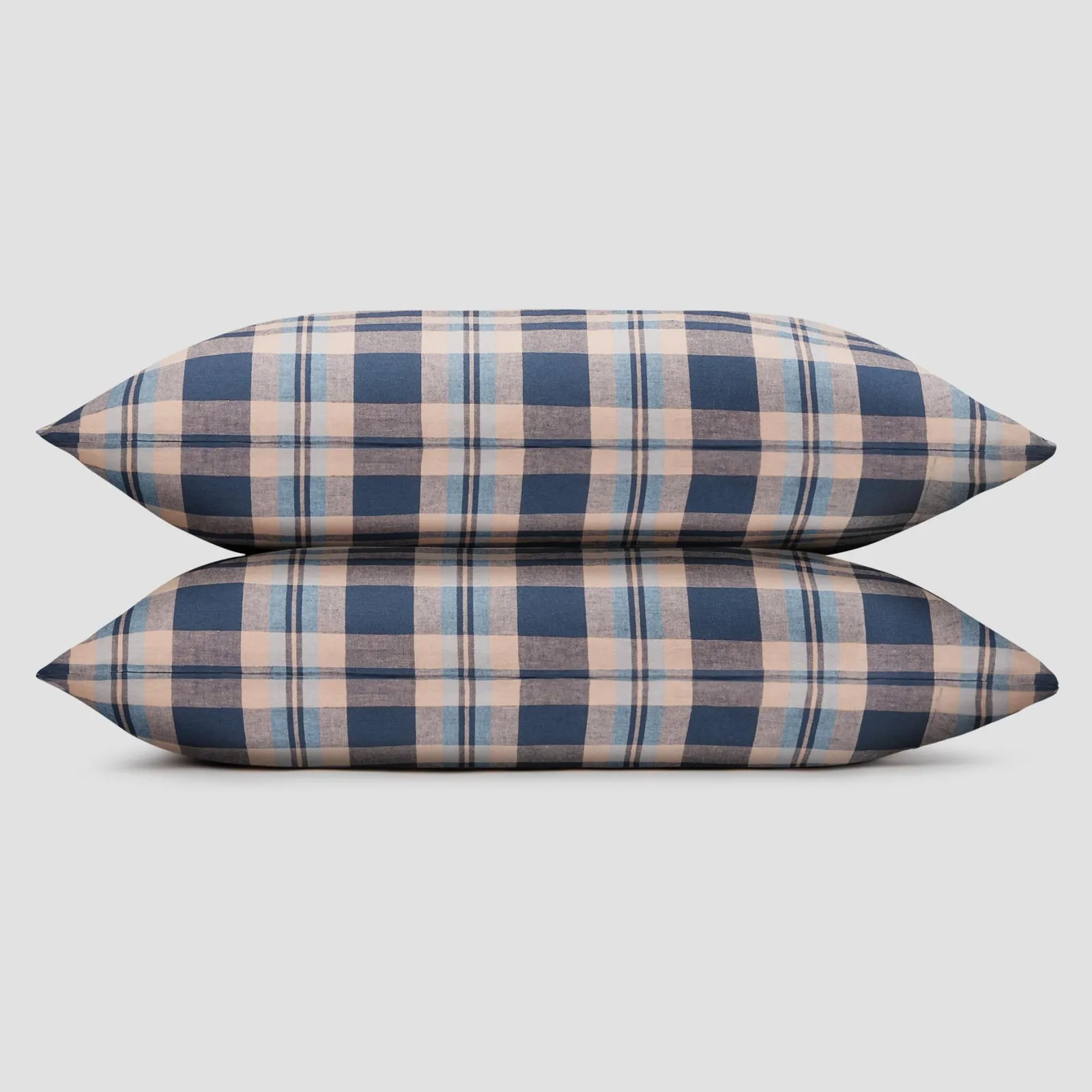 Piglet in Bed Atlantic Dallington Plaid Linen Blend Pillowcase (Pair) Atlantic Dallington Check Shop