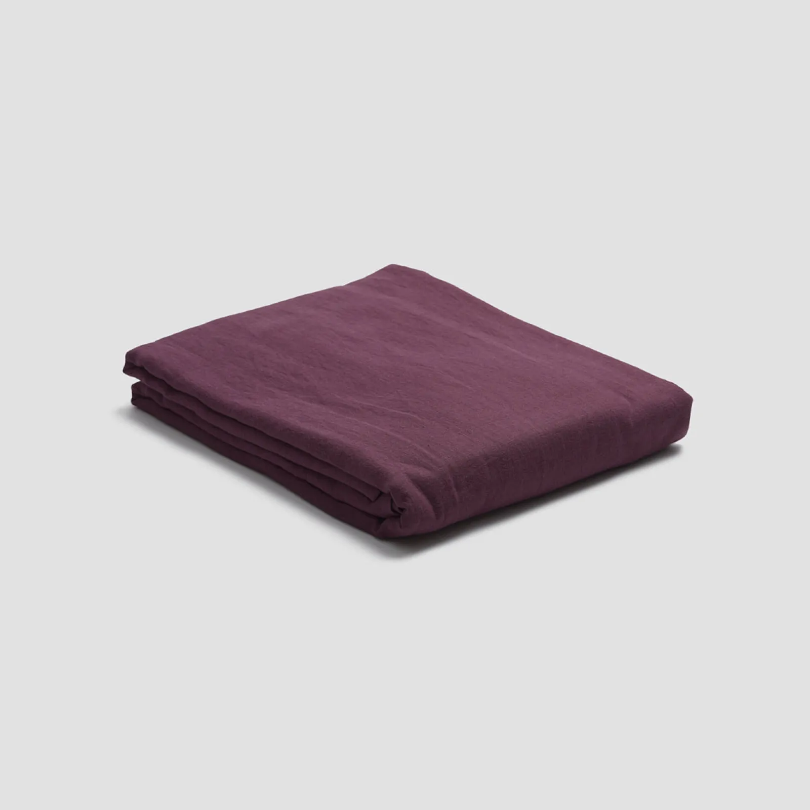 Piglet in Bed Berry 100% Linen Flat Sheet Clearance