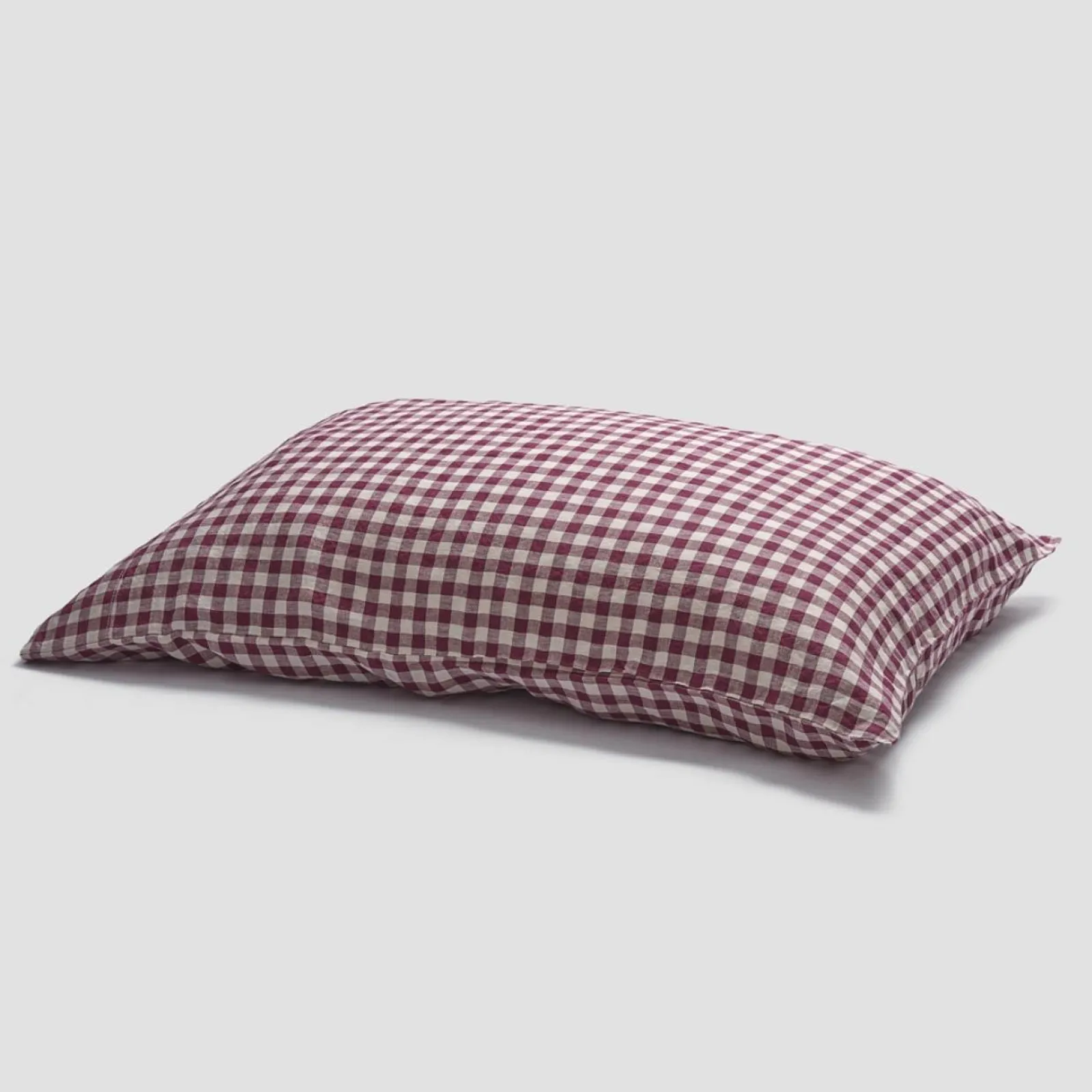 Piglet in Bed 100% Linen Pillowcases (Pair) Berry Gingham Online