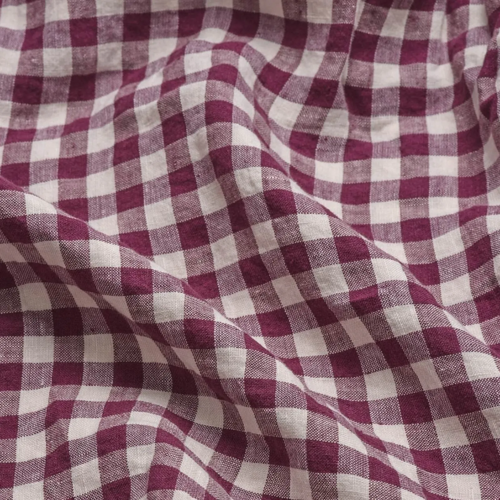 Piglet in Bed Linen Blend Duvet Cover Berry Gingham Flash Sale