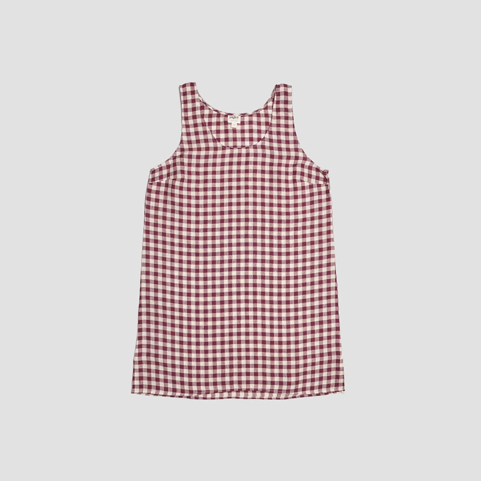 Piglet in Bed Linen Night Dress Berry Gingham Fashion