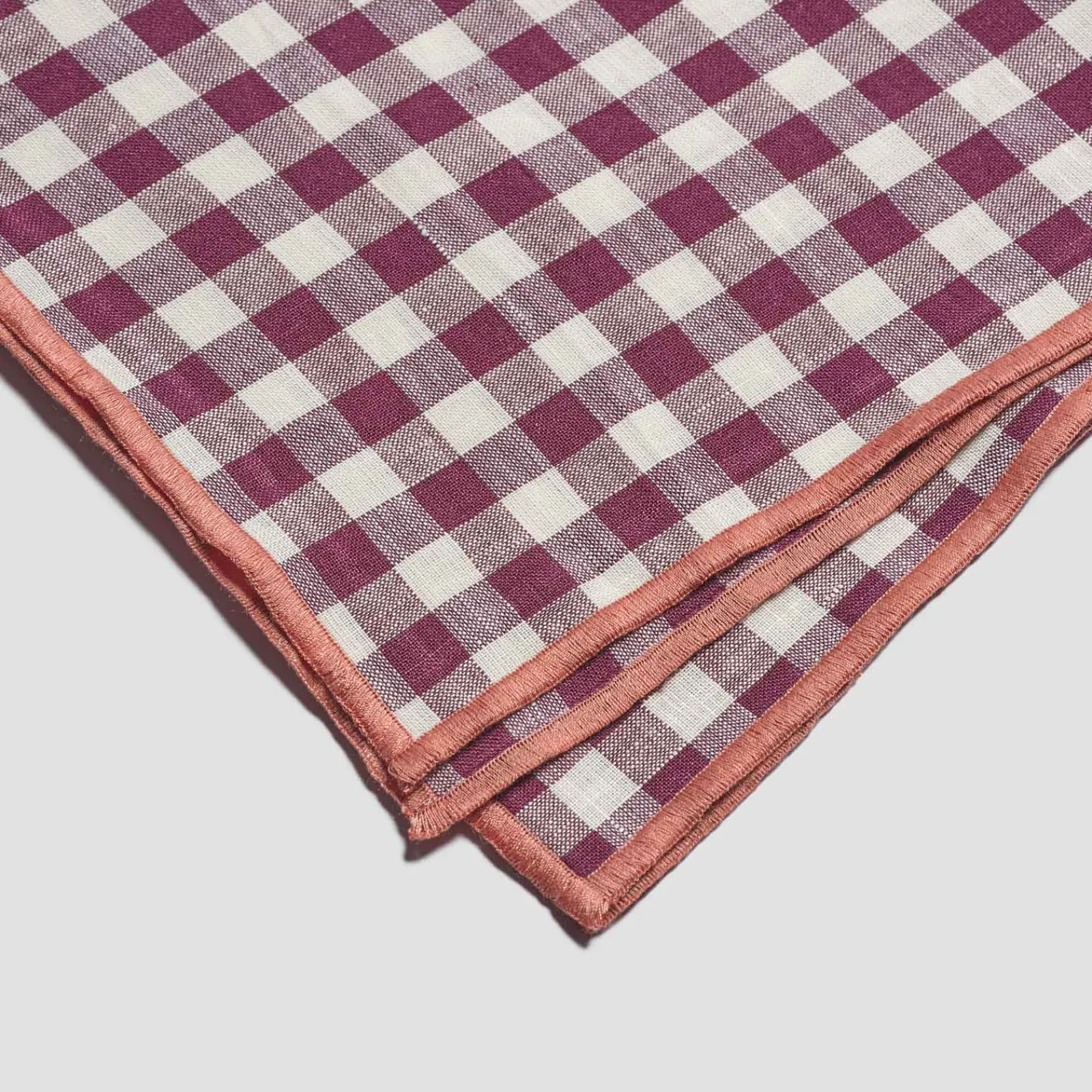 Piglet in Bed Linen Table Runner Berry Gingham New