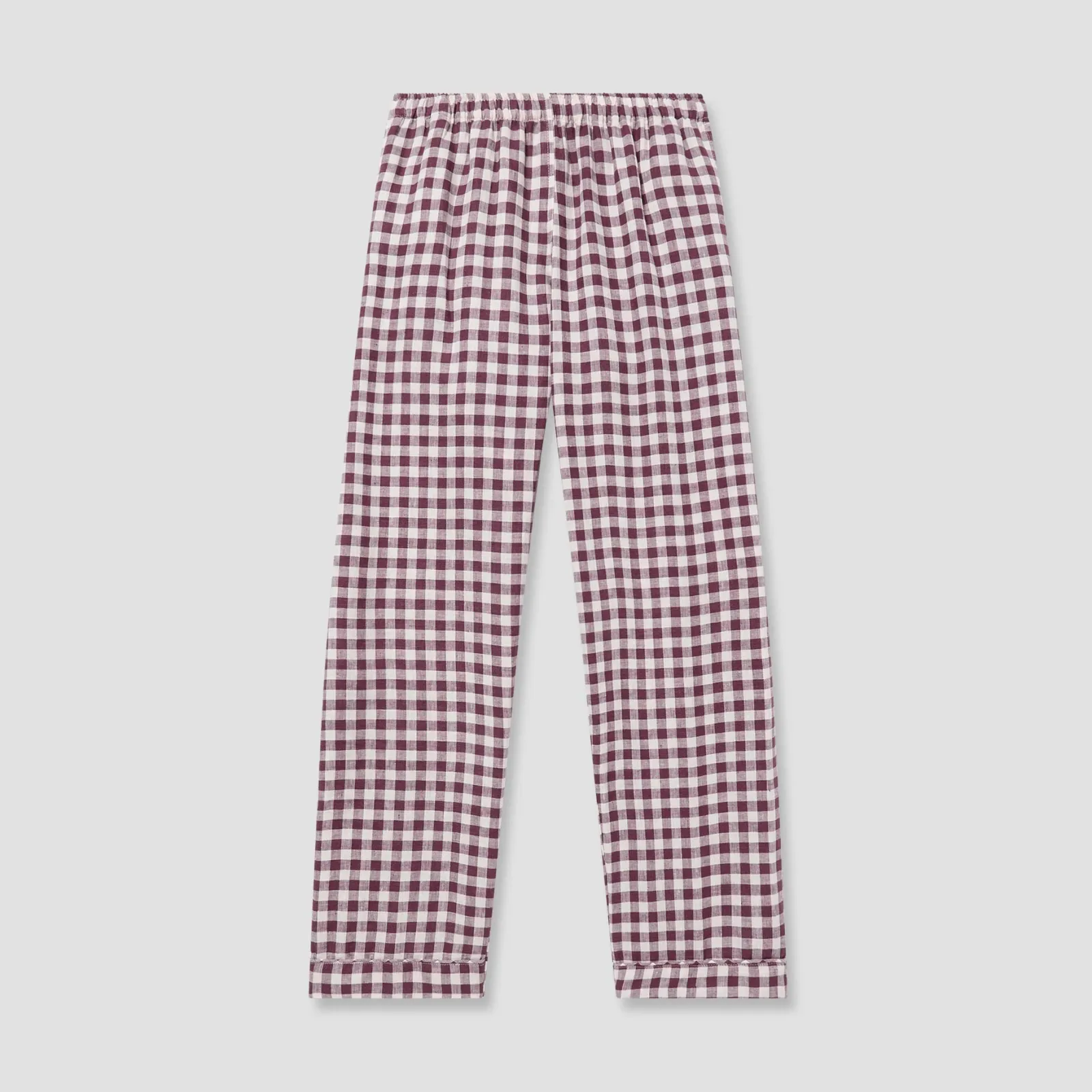 Piglet in Bed Pajama pants Berry Gingham Shop