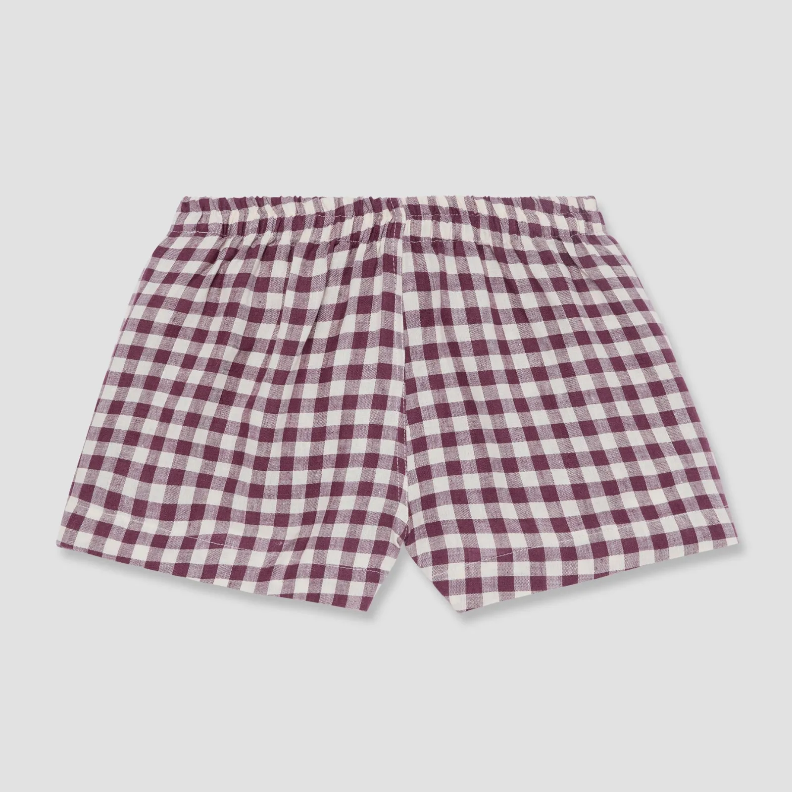 Piglet in Bed Pajama Shorts Berry Gingham Sale