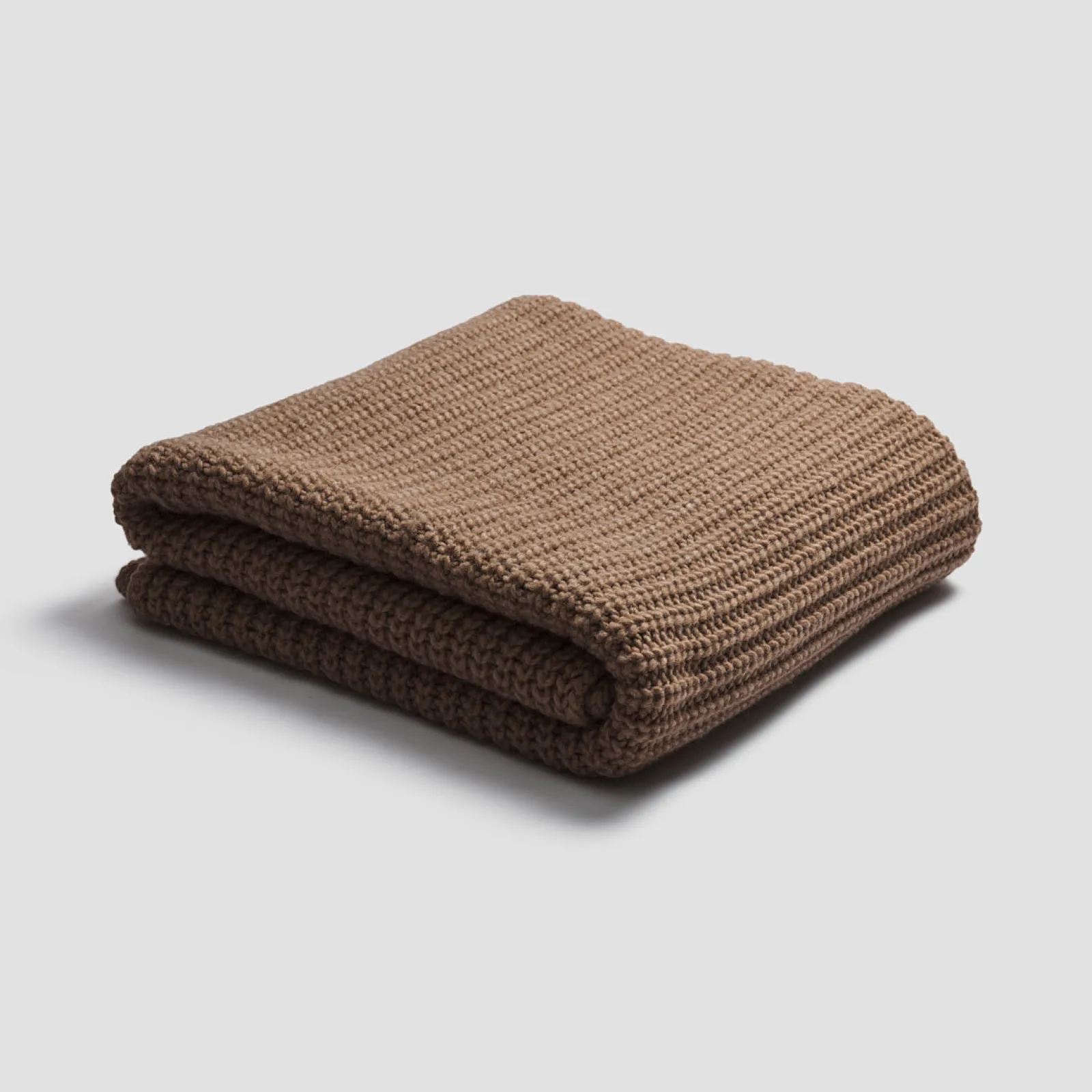 Piglet in Bed Caramel Wool Knit Throw Creme Caramel Weave Sale