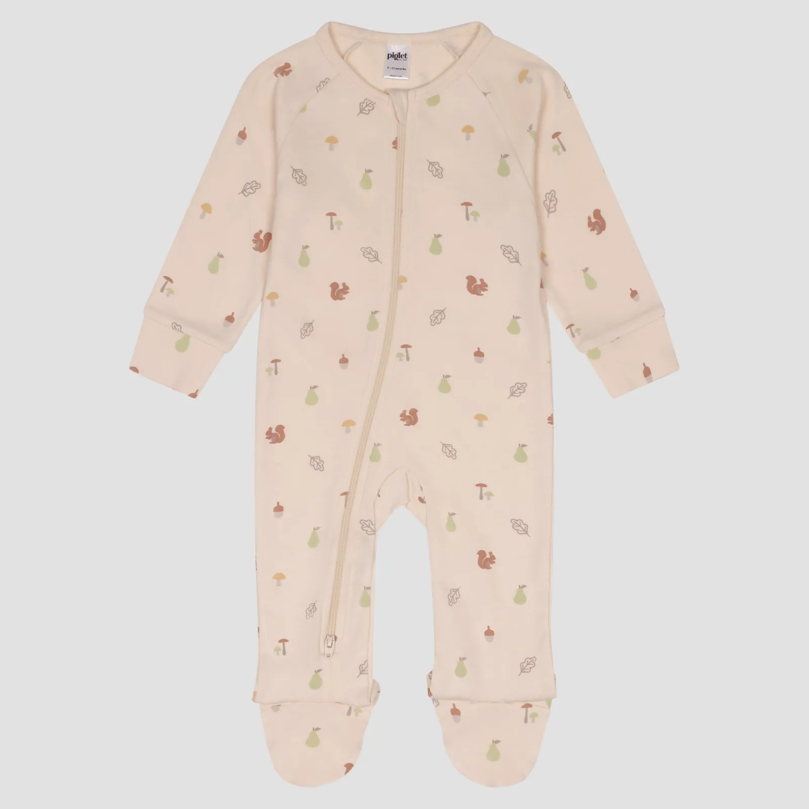 Piglet in Bed Long Sleeve Sleepsuit Chalk Cheap