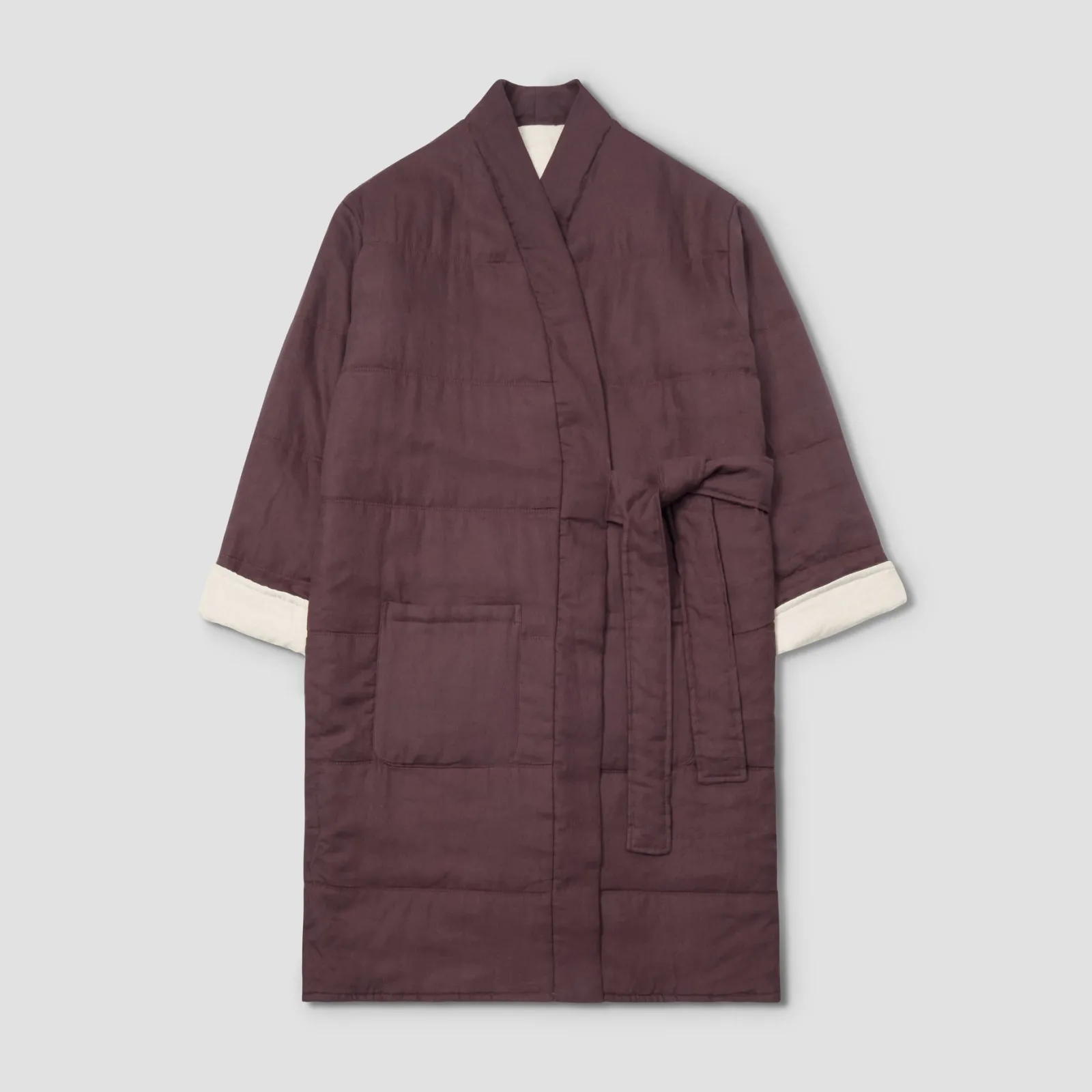 Piglet in Bed Linen Housecoat Conker Brown Hot