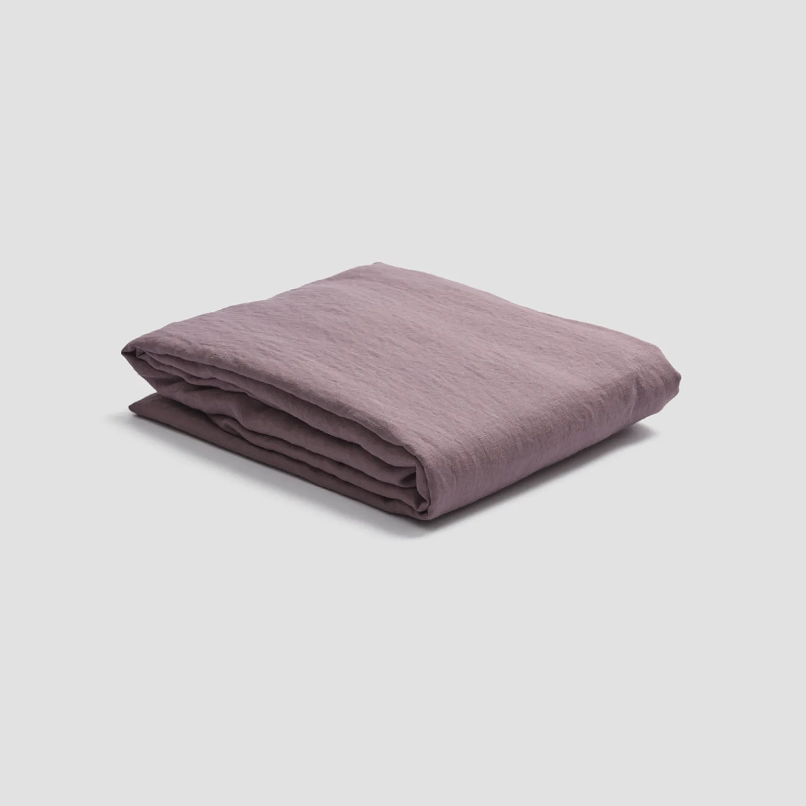 Piglet in Bed 100% Linen Flat Sheet Elderberry Hot