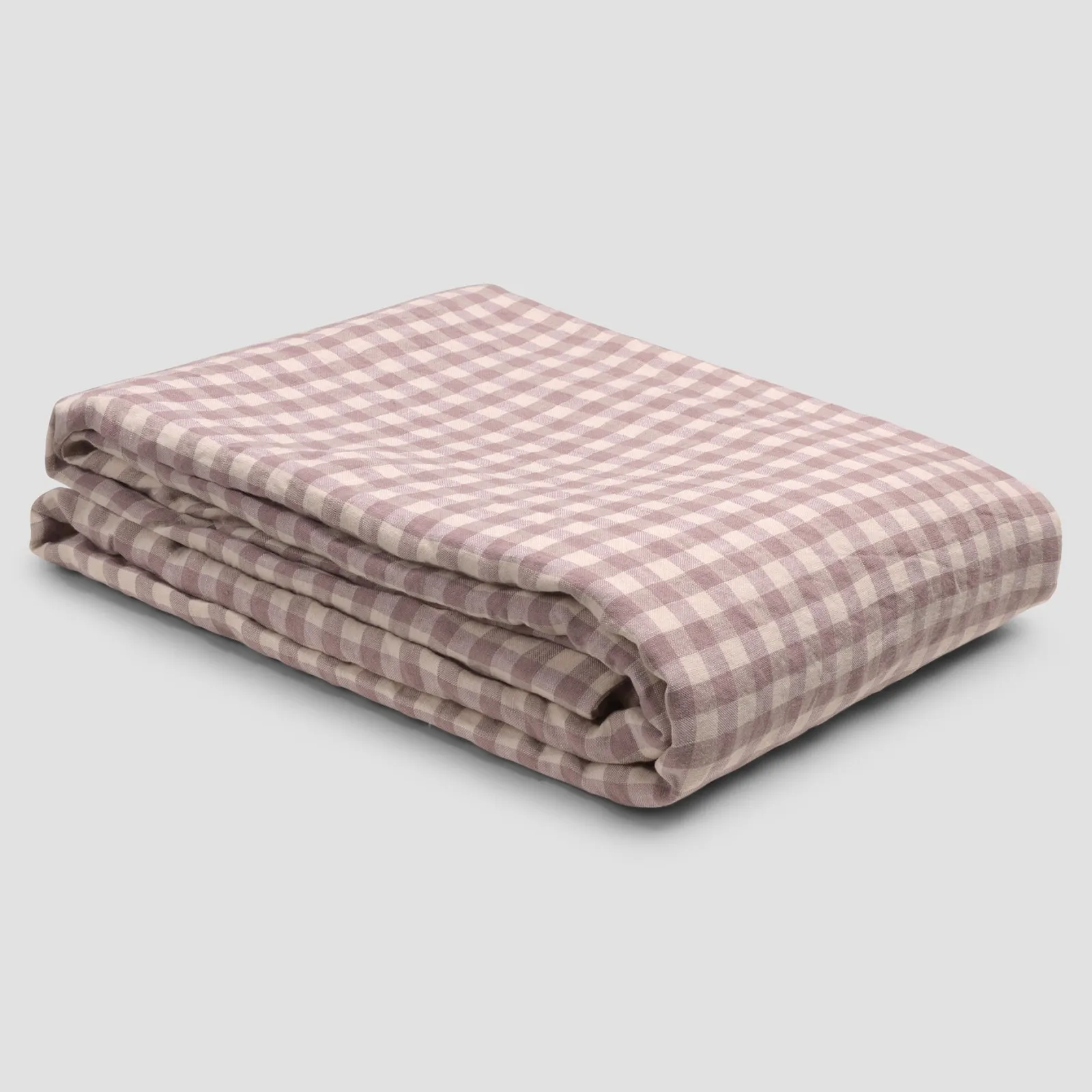 Piglet in Bed 100% Linen Duvet Cover Elderberry Gingham Sale