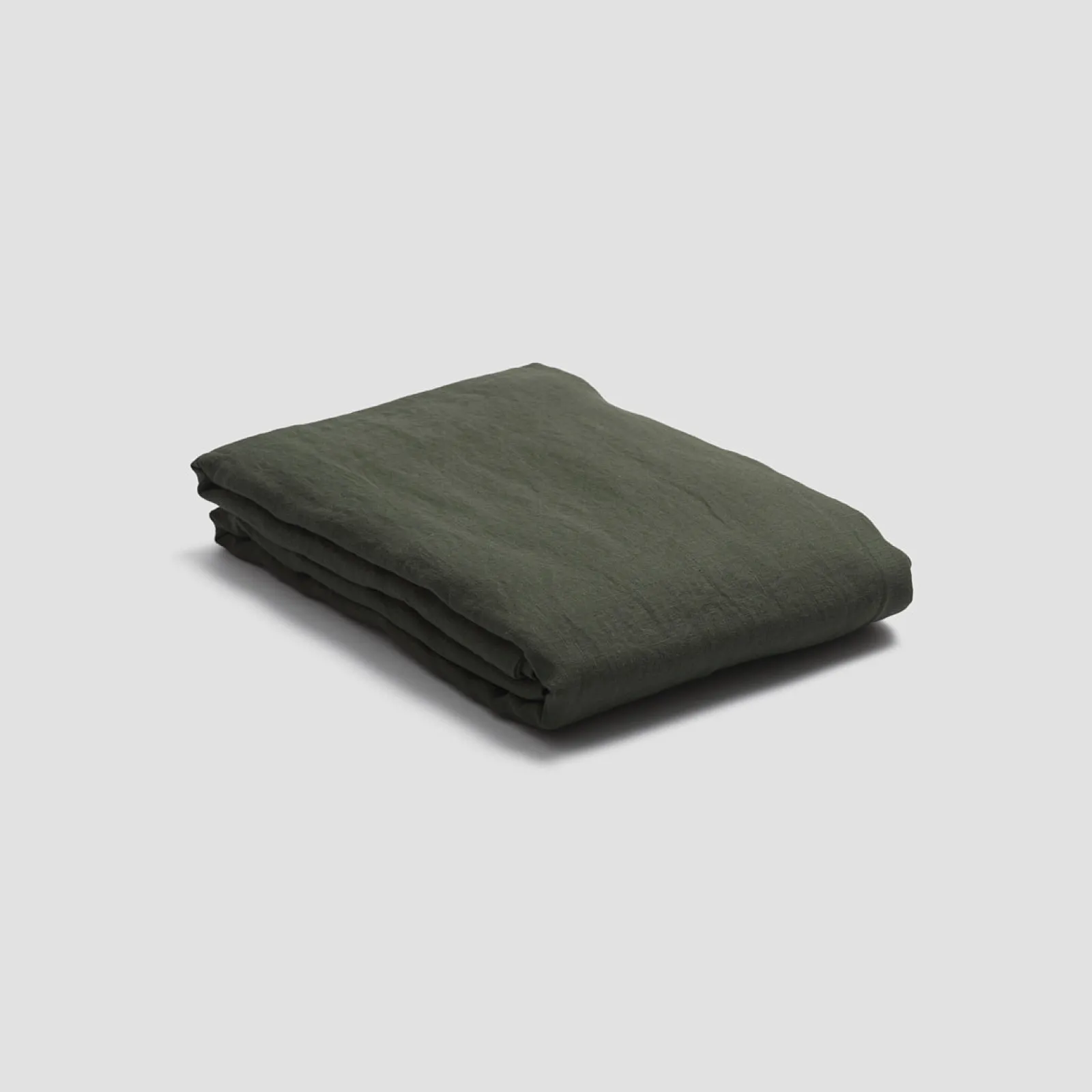 Piglet in Bed 100% Linen Flat Sheet Fern Green Outlet