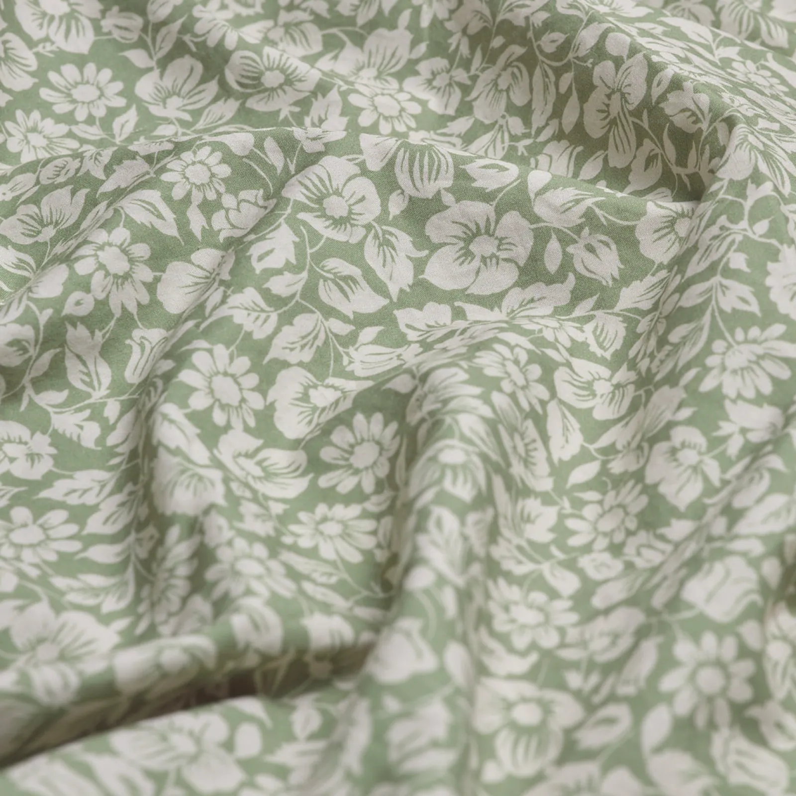 Piglet in Bed Cotton Fitted Sheet Pear Meadow Floral Clearance