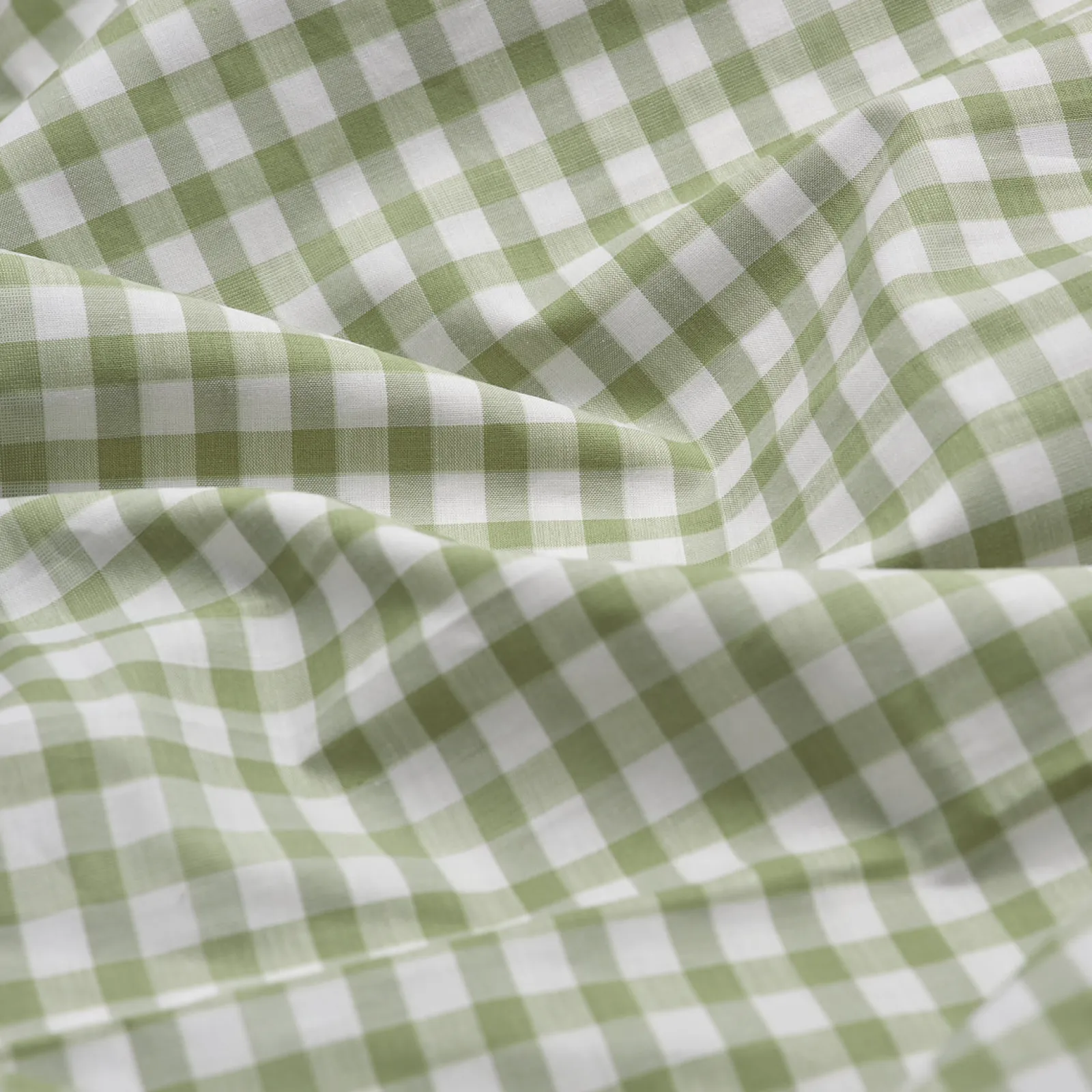 Piglet in Bed Cotton Pillowcase (Pair) Pear Small Gingham Clearance