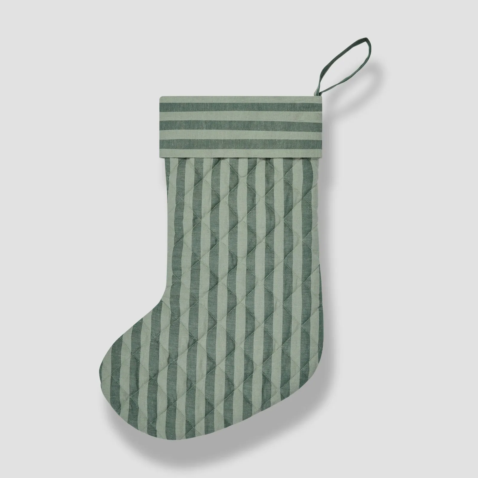 Piglet in Bed Christmas Stocking Pine Green Pembroke Stripe Cheap