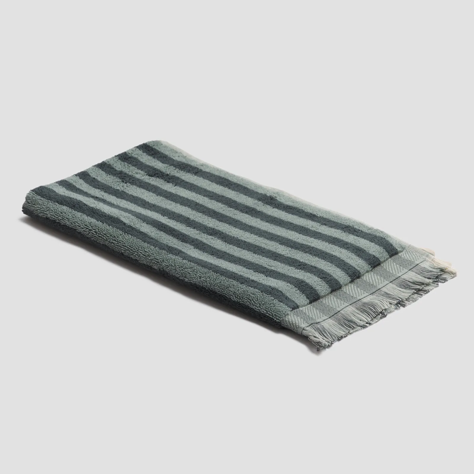 Piglet in Bed Washcloth Pine Green Pembroke Stripe Clearance