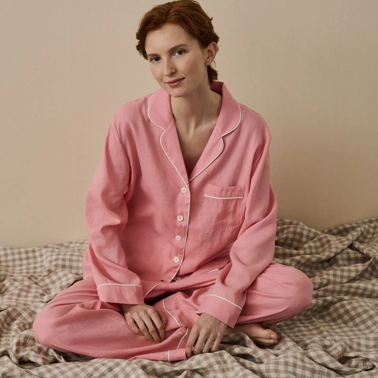 Piglet in Bed Linen Pajama Set Pink Bloom Outlet