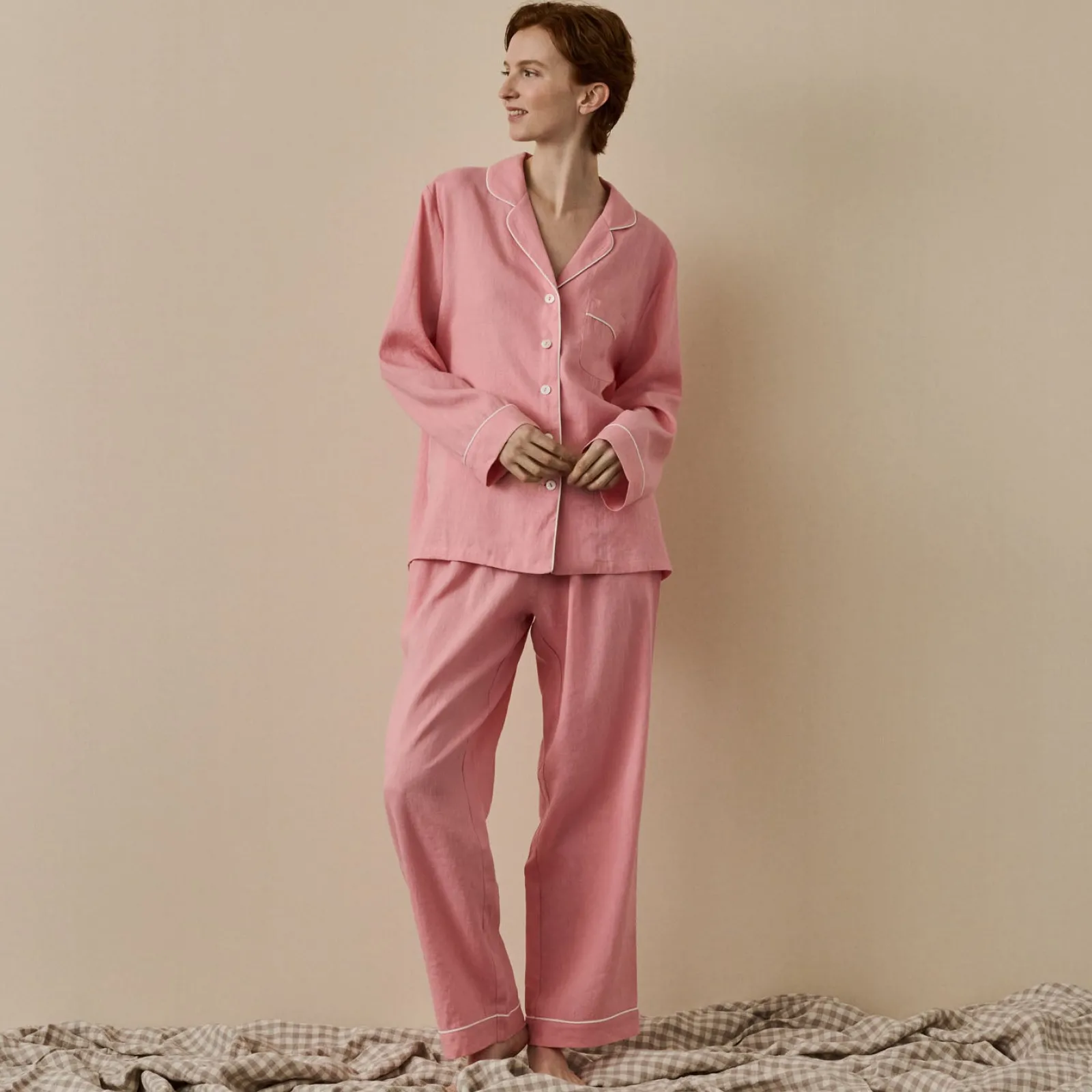 Piglet in Bed Linen Pajama Set Pink Bloom Outlet