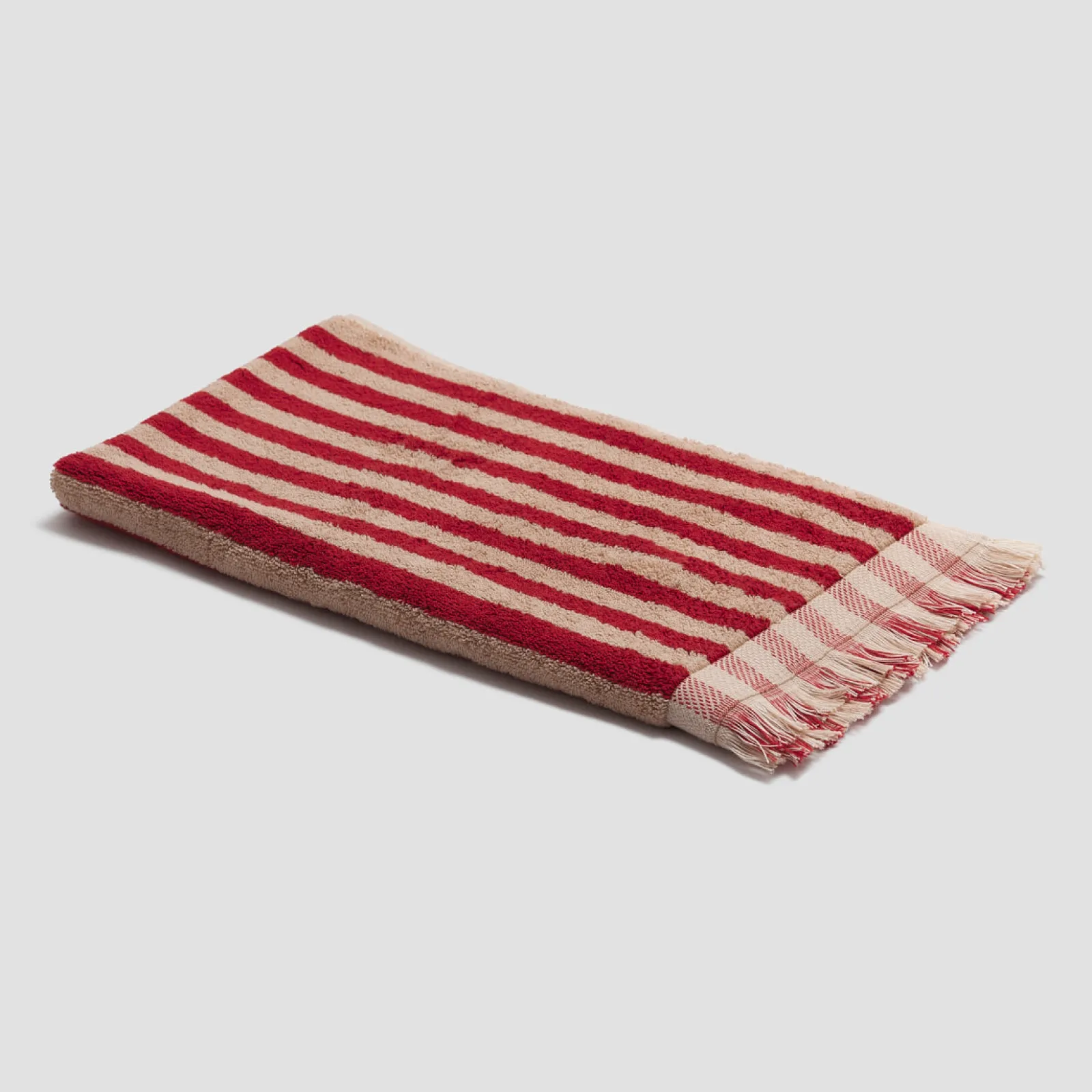 Piglet in Bed Washcloth Sandstone Red Pembroke Stripe Online