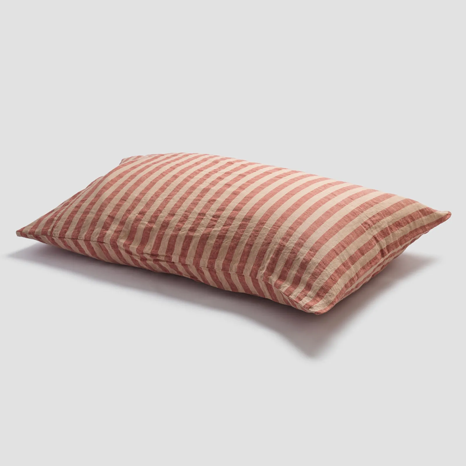 Piglet in Bed Sandstone Red Stripe 100% Linen Pillowcases (Pair) Sandstone Red Pembroke Stripe Outlet