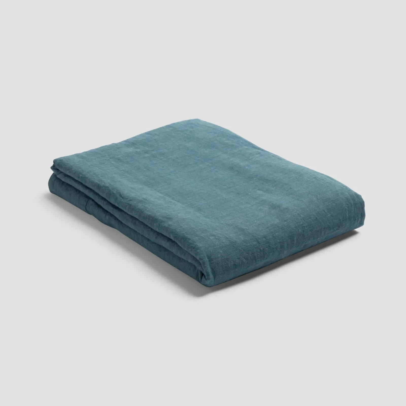 Piglet in Bed Linen Blend Flat Sheet Teal Chambray Best