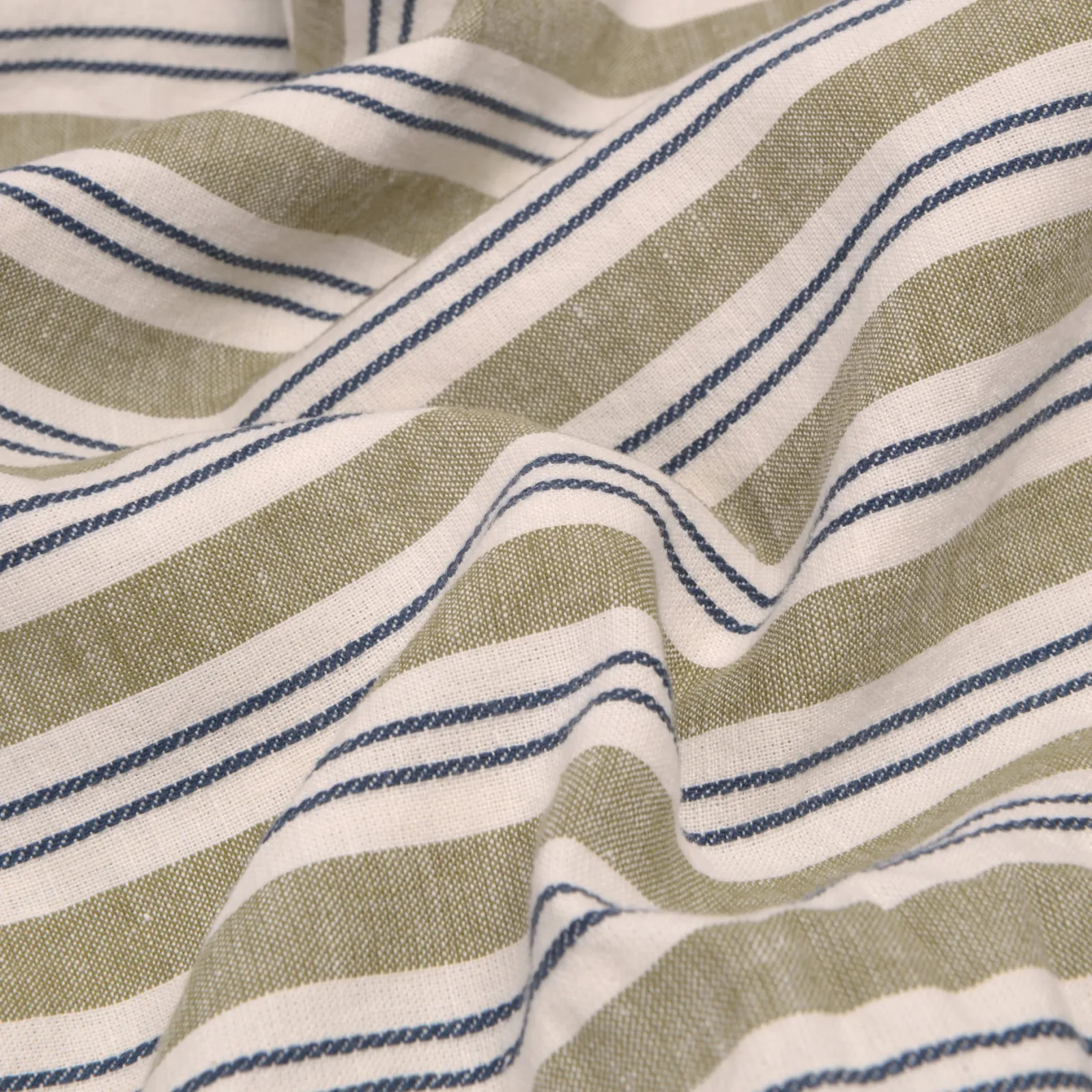 Piglet in Bed Linen Blend Fitted Sheet Thyme Somerley Stripe Cheap