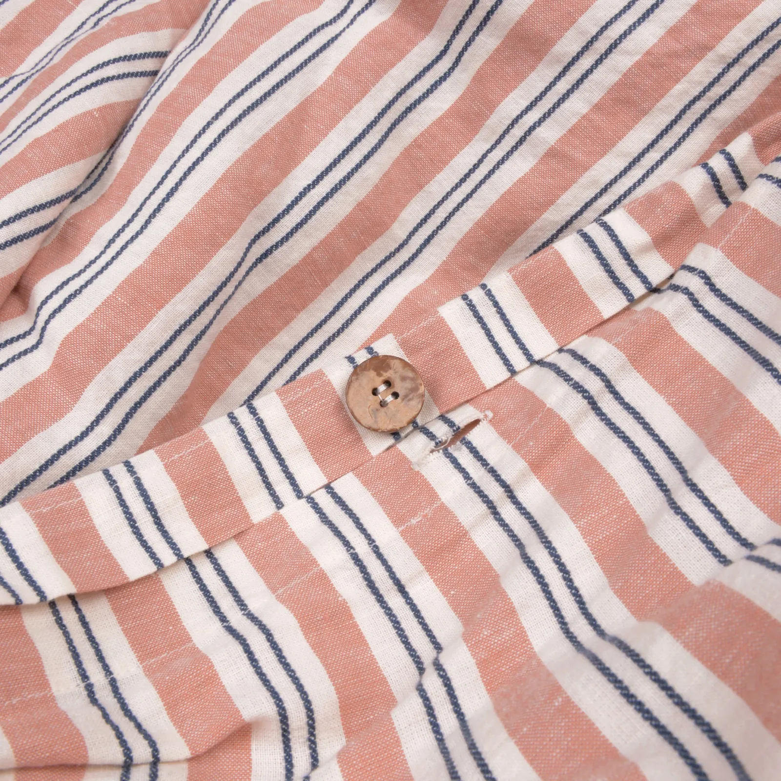 Piglet in Bed Linen Blend Duvet Cover Warm Clay Somerley Stripe Store